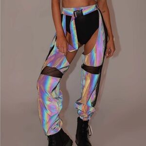 Reflective Women's Rave Chaps Size Small